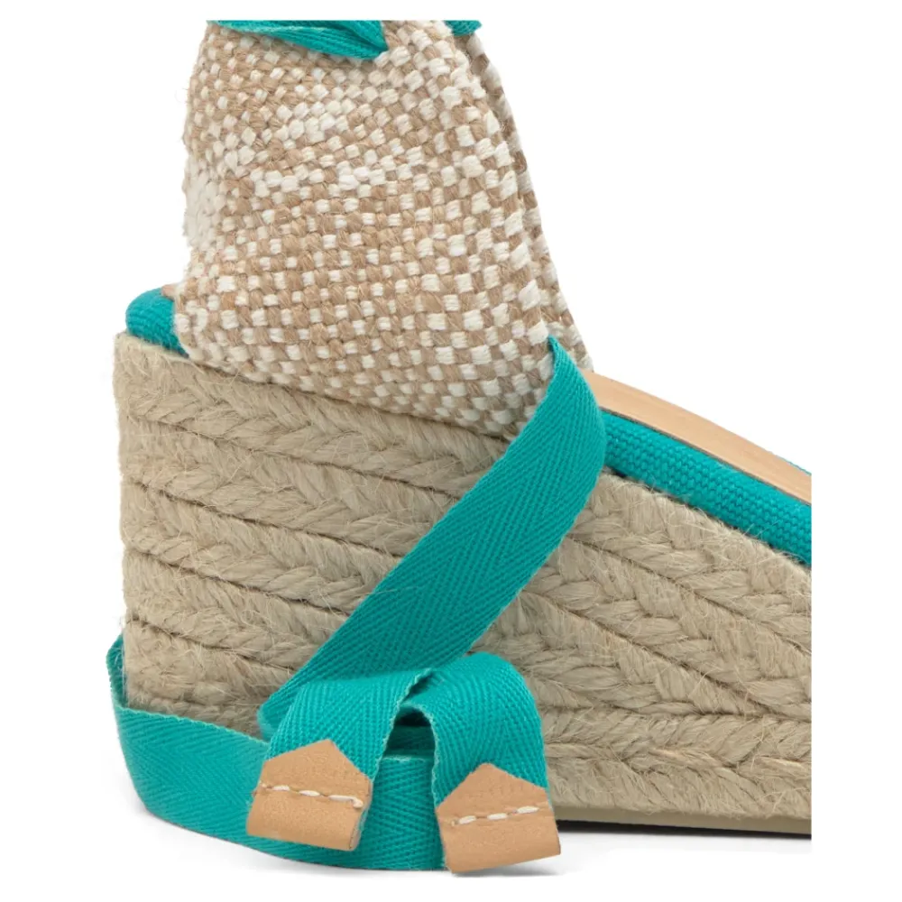 DAMES Castañer Sleehakken^ESPADRILLE MET 7 CM HAK