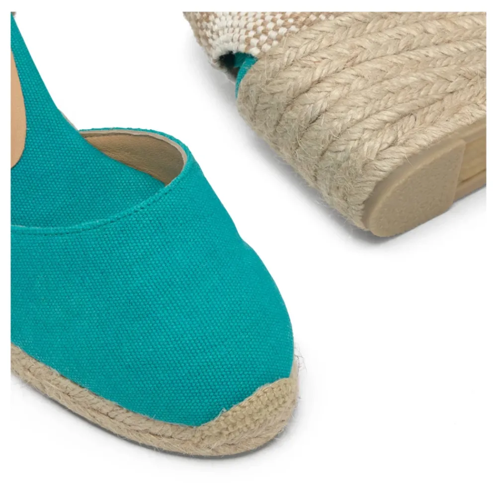 DAMES Castañer Sleehakken^ESPADRILLE MET 7 CM HAK