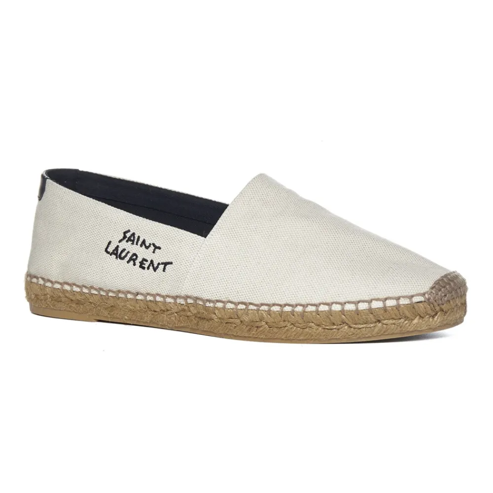 Heren Saint Laurent Espadrilles met Geborduurd Logo