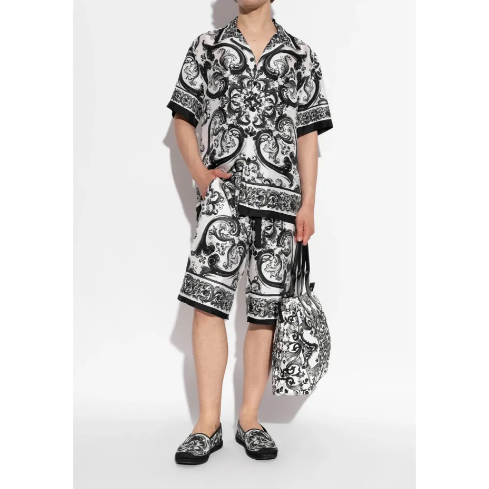 Heren Dolce & Gabbana Espadrilles met Majolica-print