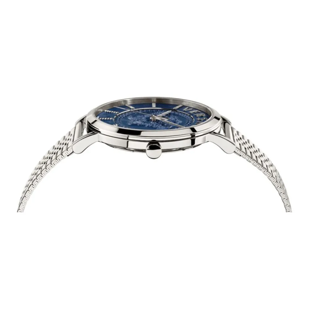 Heren Versace Horloges^Essential Blauw Roestvrij Stalen Horloge