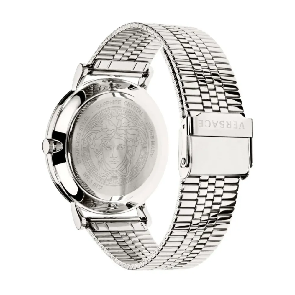 Heren Versace Horloges^Essential Blauw Roestvrij Stalen Horloge