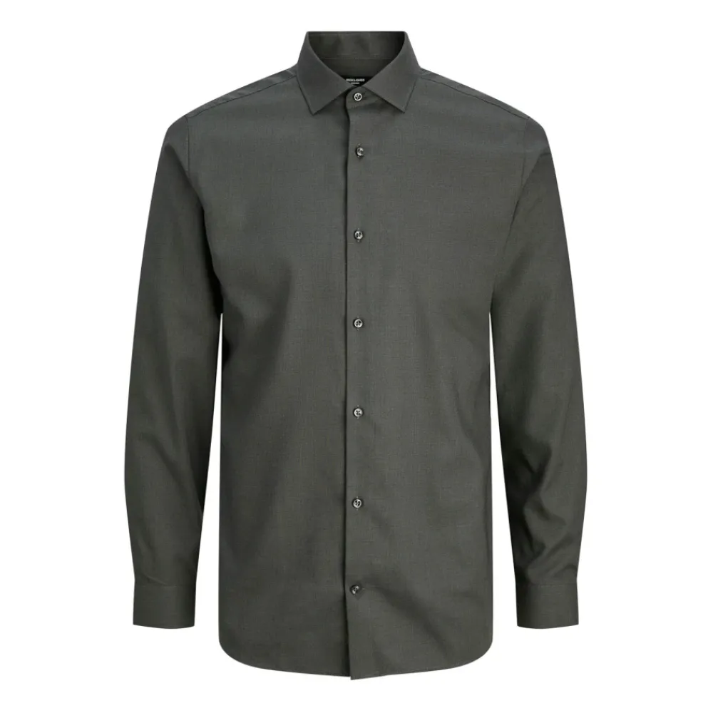 Heren Jack & Jones Overhemden^Essentials Parker Overhemd Lange Mouw