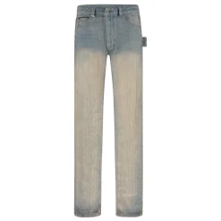 Heren FLÂNEUR Faded Tweed Denim Jeans Licht