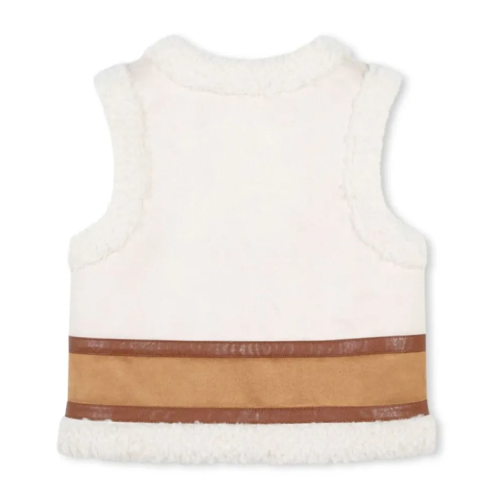 Chloé Faux Fur Vest Two-Tone Design
