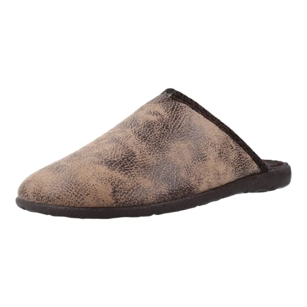 Heren Victoria Faux Leather Comfort Slippers