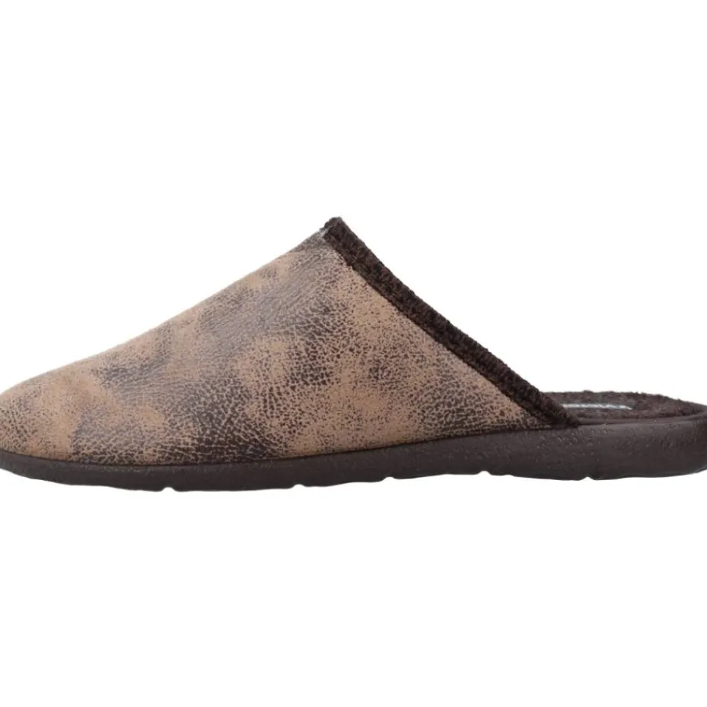 Heren Victoria Faux Leather Comfort Slippers