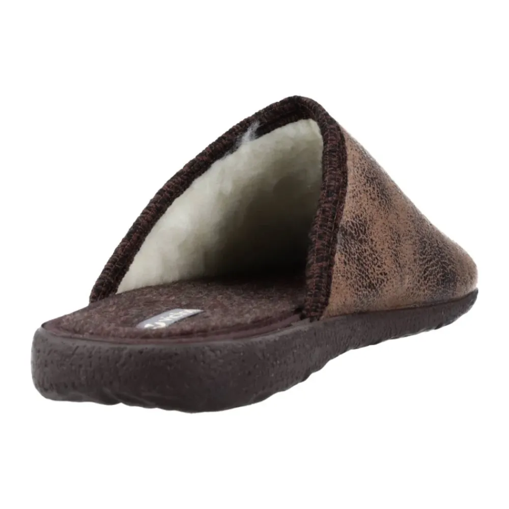 Heren Victoria Faux Leather Comfort Slippers