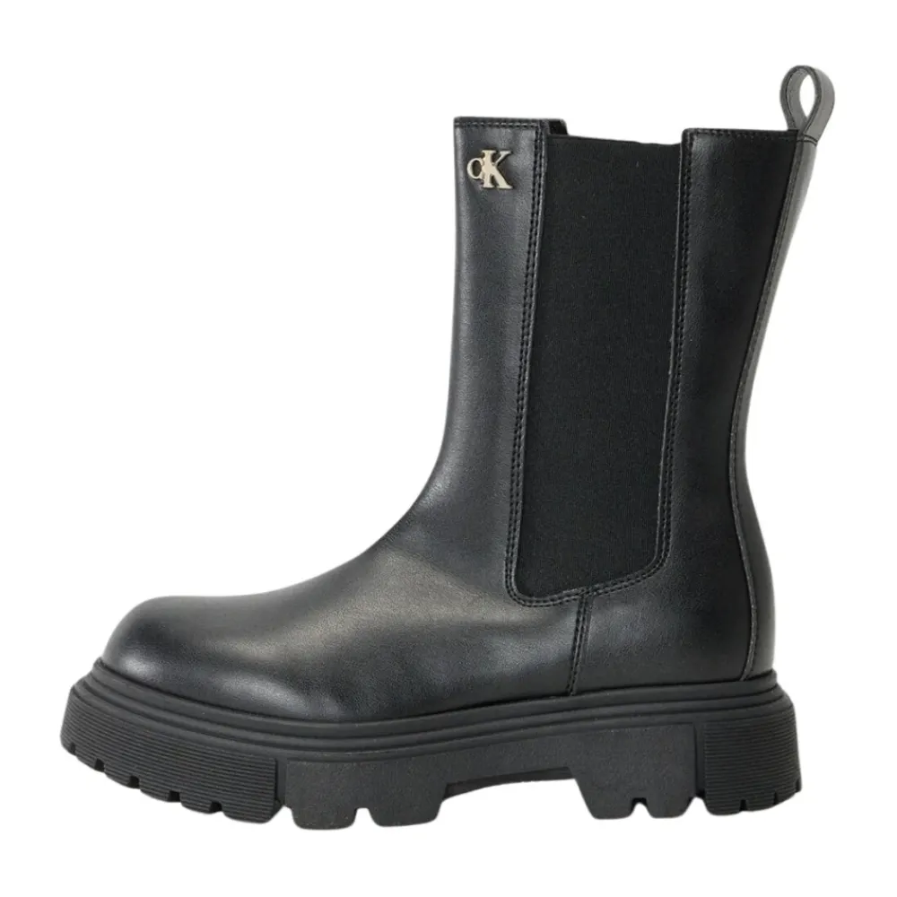 Calvin Klein Faux Leather Enkellaarsjes