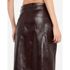 DAMES Liu Jo Rokken^Faux Leather Longuette Rok - Bordeaux
