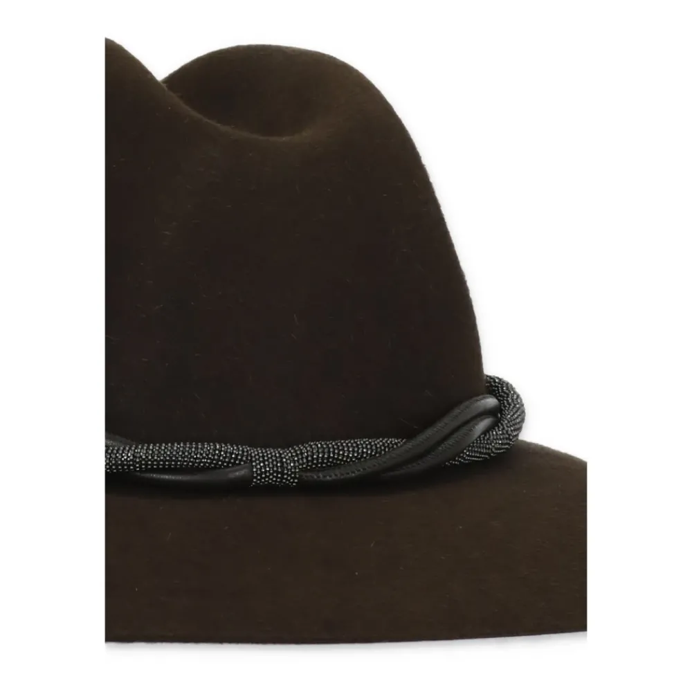 Heren Brunello Cucinelli Fedora Monile Hat