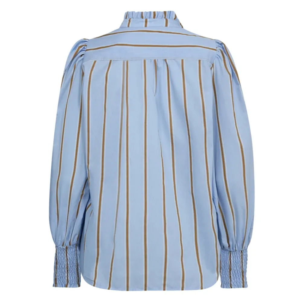 DAMES Co'Couture Blouses^Feminine V-Hals Gestreepte Shirt