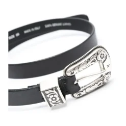 DAMES Golden Goose Riemen^Floral Gegraveerde Riem met Gesp