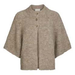 DAMES Neo Noir Truien & Vesten^Fluffy Gebreid Vest - Melange