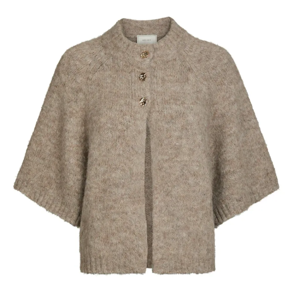 DAMES Neo Noir Truien & Vesten^Fluffy Gebreid Vest - Melange