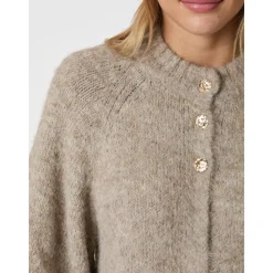 DAMES Neo Noir Truien & Vesten^Fluffy Gebreid Vest - Melange