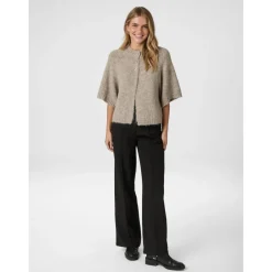 DAMES Neo Noir Truien & Vesten^Fluffy Gebreid Vest - Melange