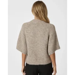 DAMES Neo Noir Truien & Vesten^Fluffy Gebreid Vest - Melange