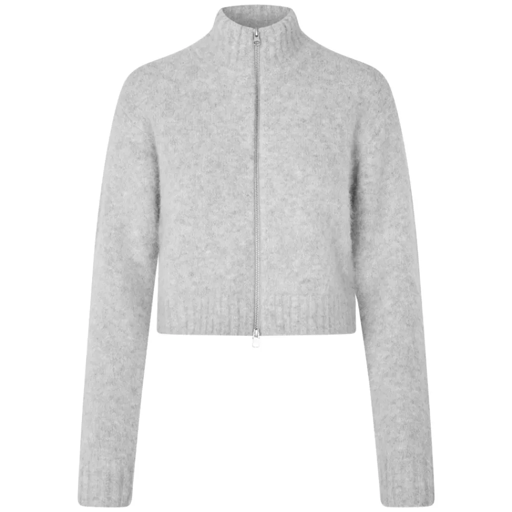 DAMES Samsøe Samsøe Truien & Vesten^Fluffy Zip Cardigan met Sportieve Details