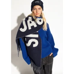 DAMES Jacquemus Sjaals^Fringe Logo Scarf