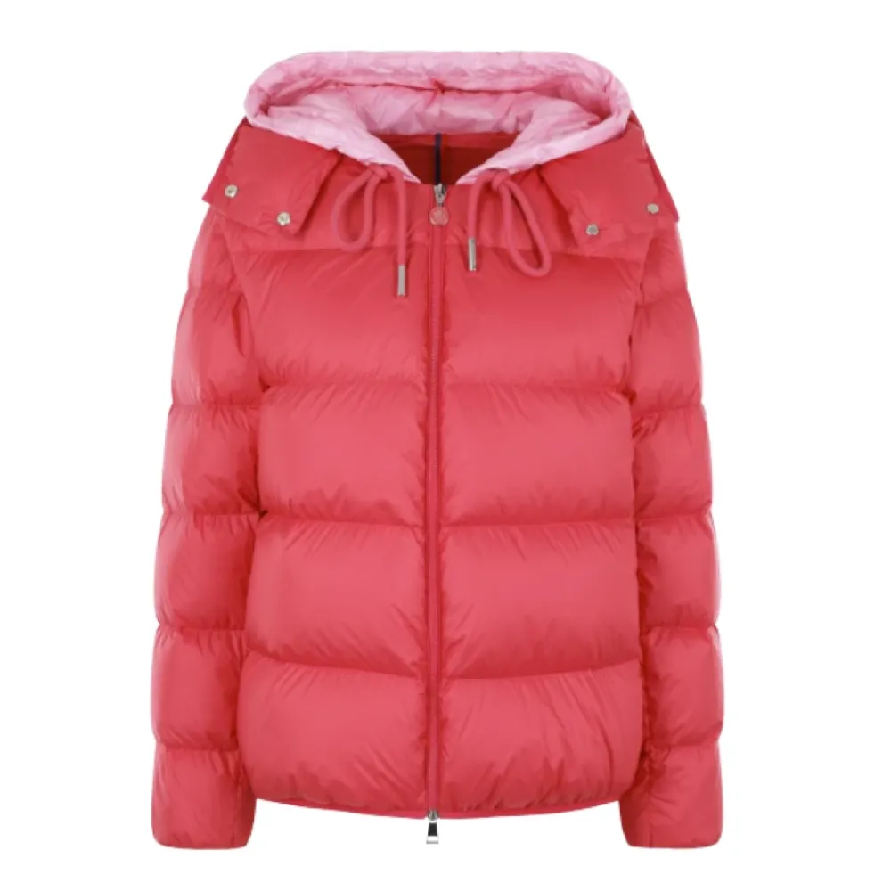DAMES Moncler Fuchsia Donsjas met Afneembare Capuchon