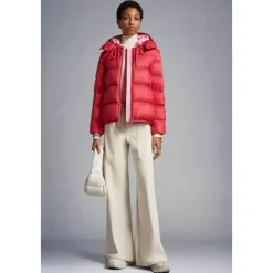 DAMES Moncler Fuchsia Donsjas met Afneembare Capuchon