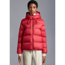 DAMES Moncler Fuchsia Donsjas met Afneembare Capuchon