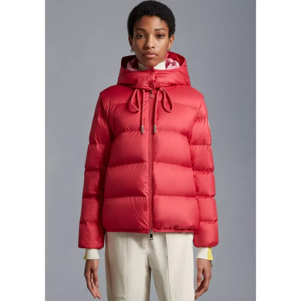 DAMES Moncler Fuchsia Donsjas met Afneembare Capuchon