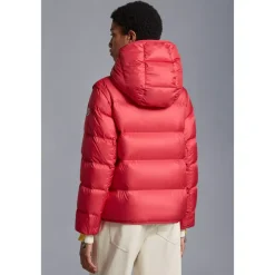 DAMES Moncler Fuchsia Donsjas met Afneembare Capuchon
