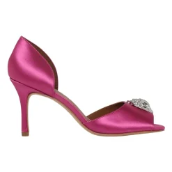DAMES Kurt Geiger Sandalen^Fuchsia Leren Sandaal met Juweel Detail