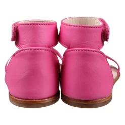 Chloé Sandalen^Fuchsia leren sandalen met logo-embleem