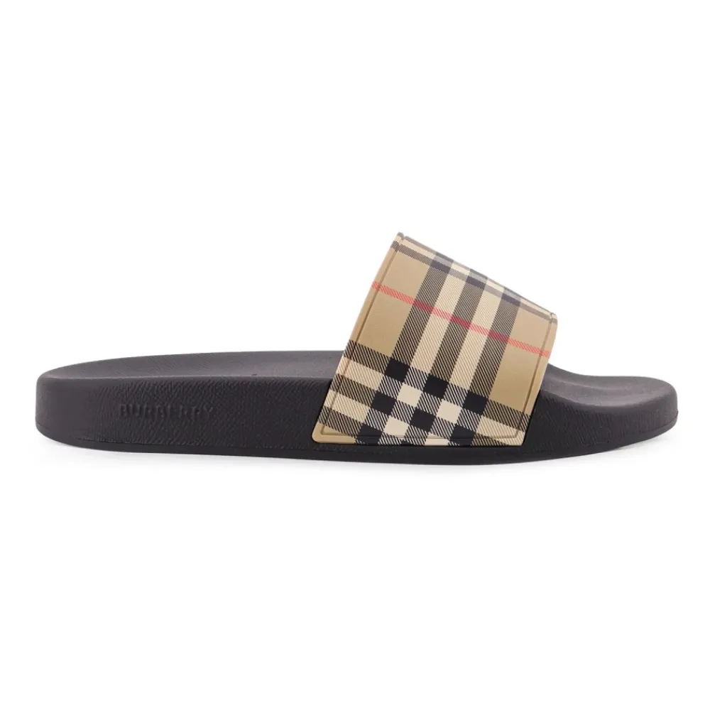 Heren Burberry Slippers^Furley Check Slide