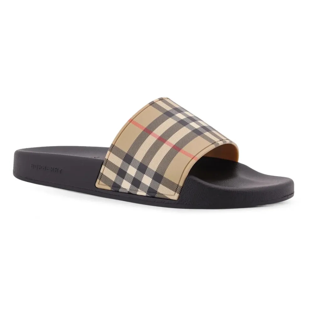 Heren Burberry Slippers^Furley Check Slide