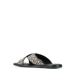 Heren Ferragamo Gancini Printed Pool Slides