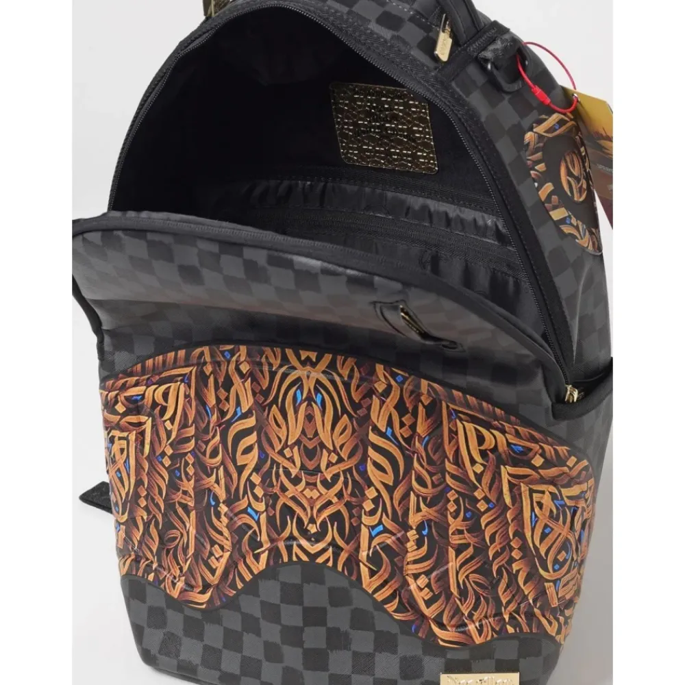 Heren SPRAYGROUND Rugzakken^Geblokte Rugzak met Arabisch Schrift