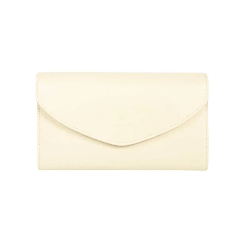 DAMES Il Bisonte Clutches^Gebonden leren clutch met afneembare band