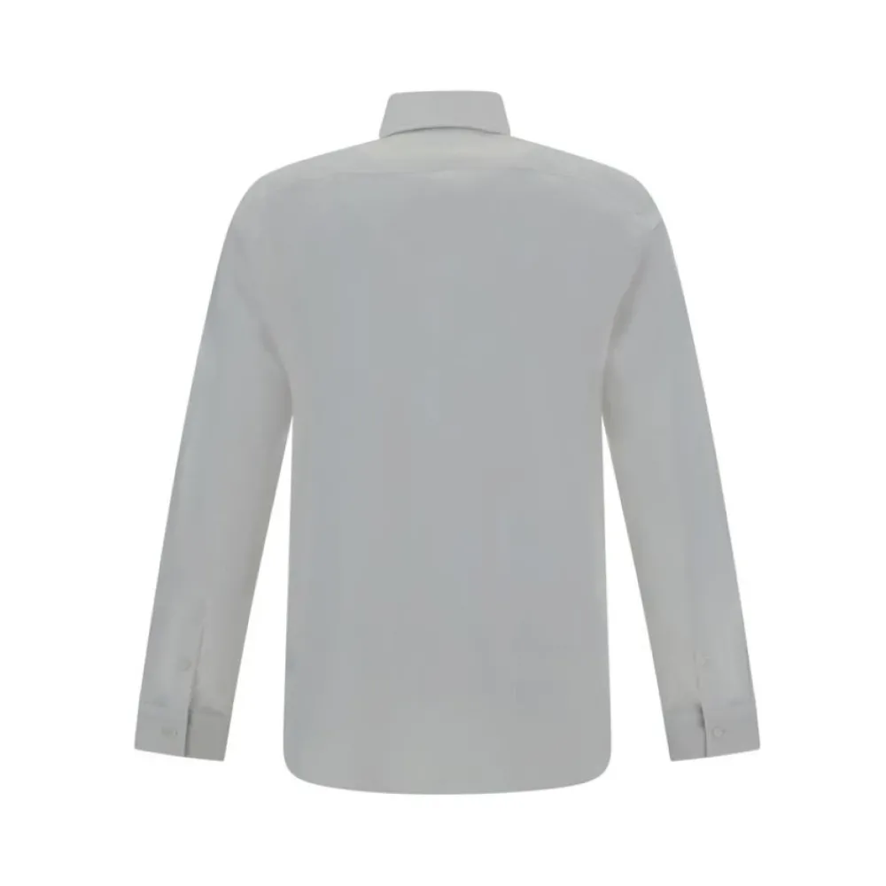 Heren Burberry Geborduurd Logo Slim Fit Casual Overhemd