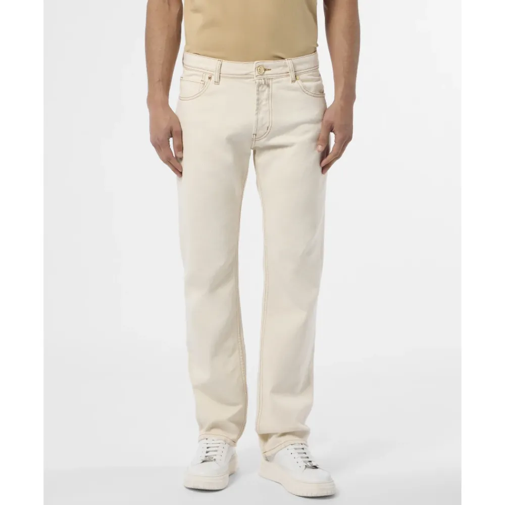 Heren Billionaire Jeans^Geborduurde 5 Pockets Regular Cut Jeans