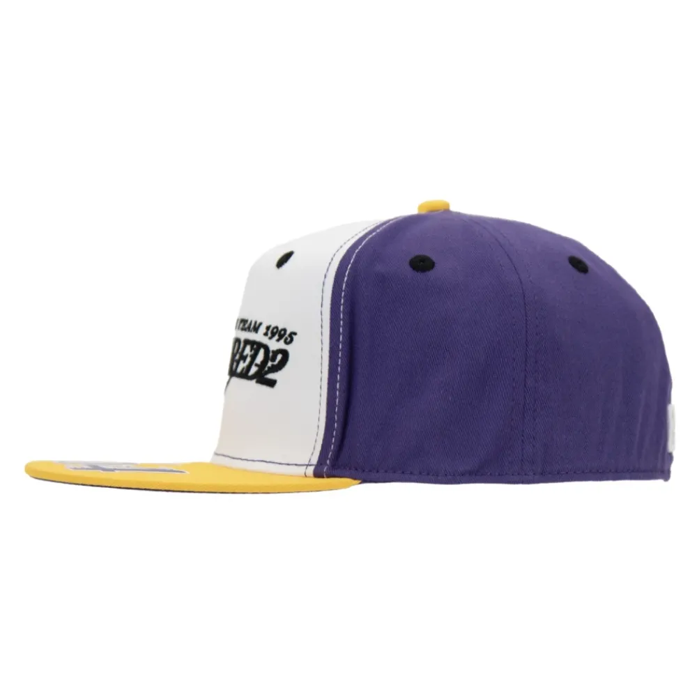 Heren Dsquared2 Petten^Geborduurde baseballpet met siliconen detail