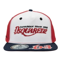 Heren Dsquared2 Petten^Geborduurde baseballpet met siliconen detail