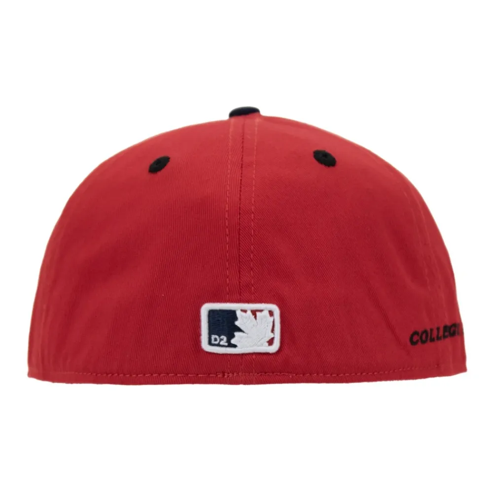 Heren Dsquared2 Petten^Geborduurde baseballpet met siliconen detail