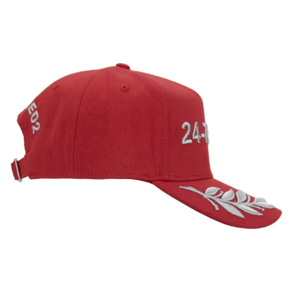 Heren Dsquared2 Petten^Geborduurde baseballpet met gesp