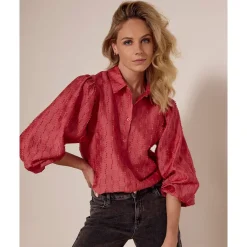 DAMES Tramontana Blouses^Geborduurde Blouse Lange Mouw