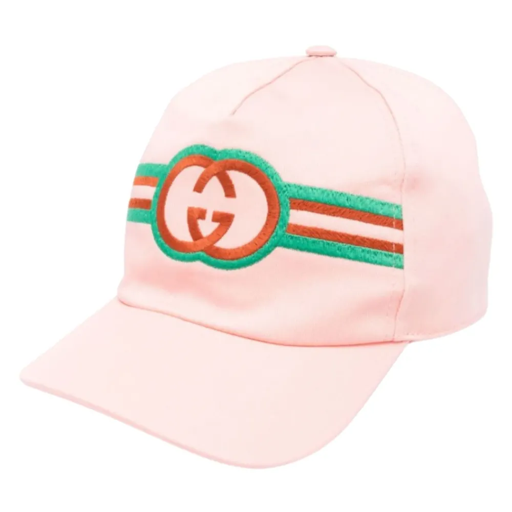 Gucci Mutsen En Petten^Geborduurde gestreepte hoed