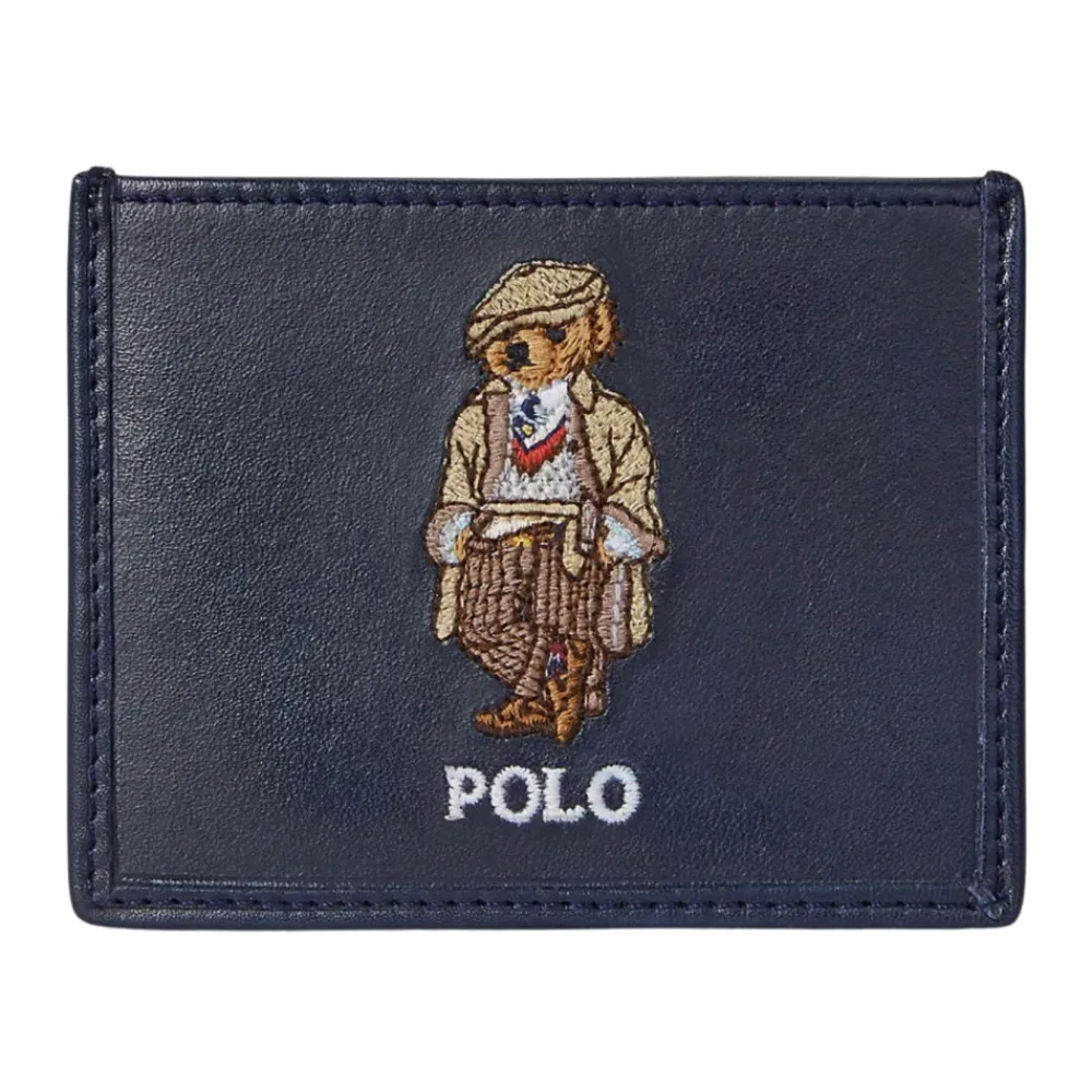 Heren Ralph Lauren Portefeuilles^Geborduurde Kaarthouder Portemonnee