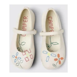 Camper Geborduurde leren ballerina's