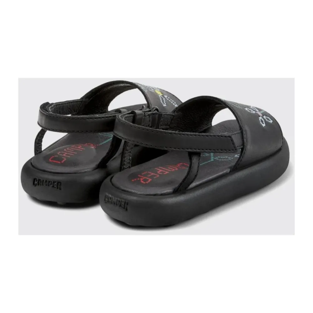 Camper Geborduurde leren sandalen