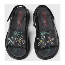 Camper Geborduurde leren sandalen