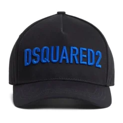Heren Dsquared2 Geborduurde Logo Katoenen Petten met Gesp