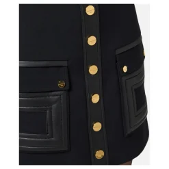 DAMES Elisabetta Franchi Geborduurde logo minirok in crêpe